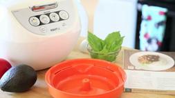 5.5-Cup Rice Cooker with Food Steamer and Slow Cooker, White
