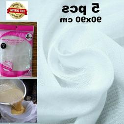 5 Pcs Cotton Net Sieve Filter Steamer Cooker Sushi Rice Dim 