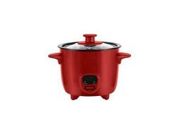 Dash DRCM200RD Red Personal Mini Rice Cooker with Cook/Warm 