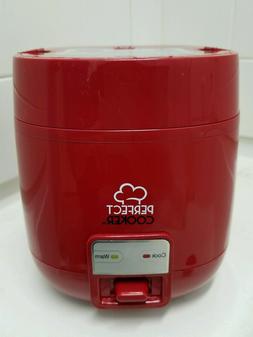 Rice Cooker 3 Cup Red Mini Pot Keep Warm Non Stick